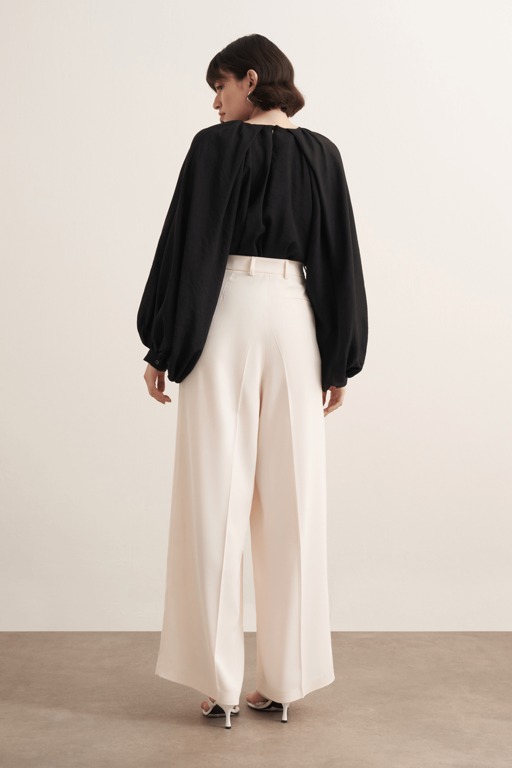 Taleen Wide Leg Palazzo Pants Dark Brown