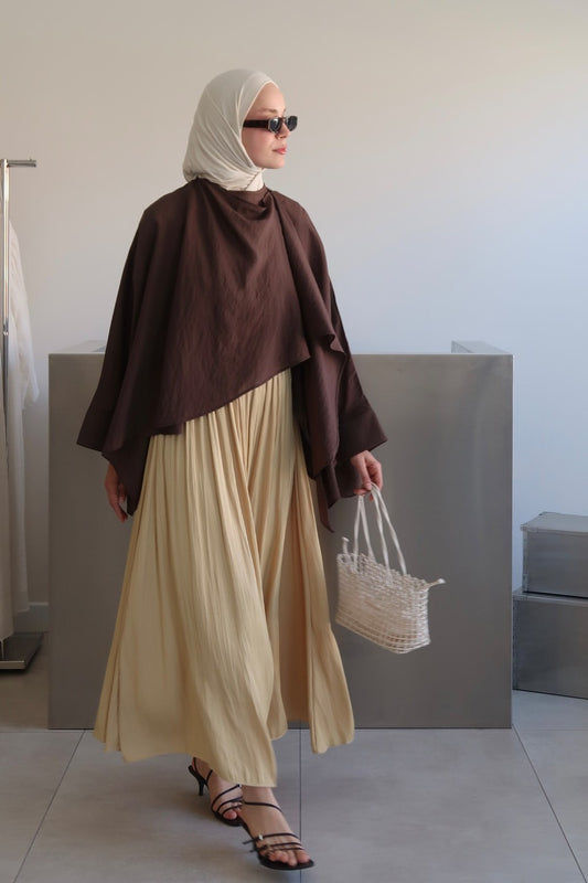 Olesya Satin Skirt Honey