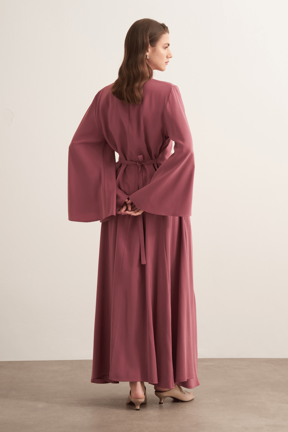 Raya Cupra Suit with Detailed Skirt, Dark Brown