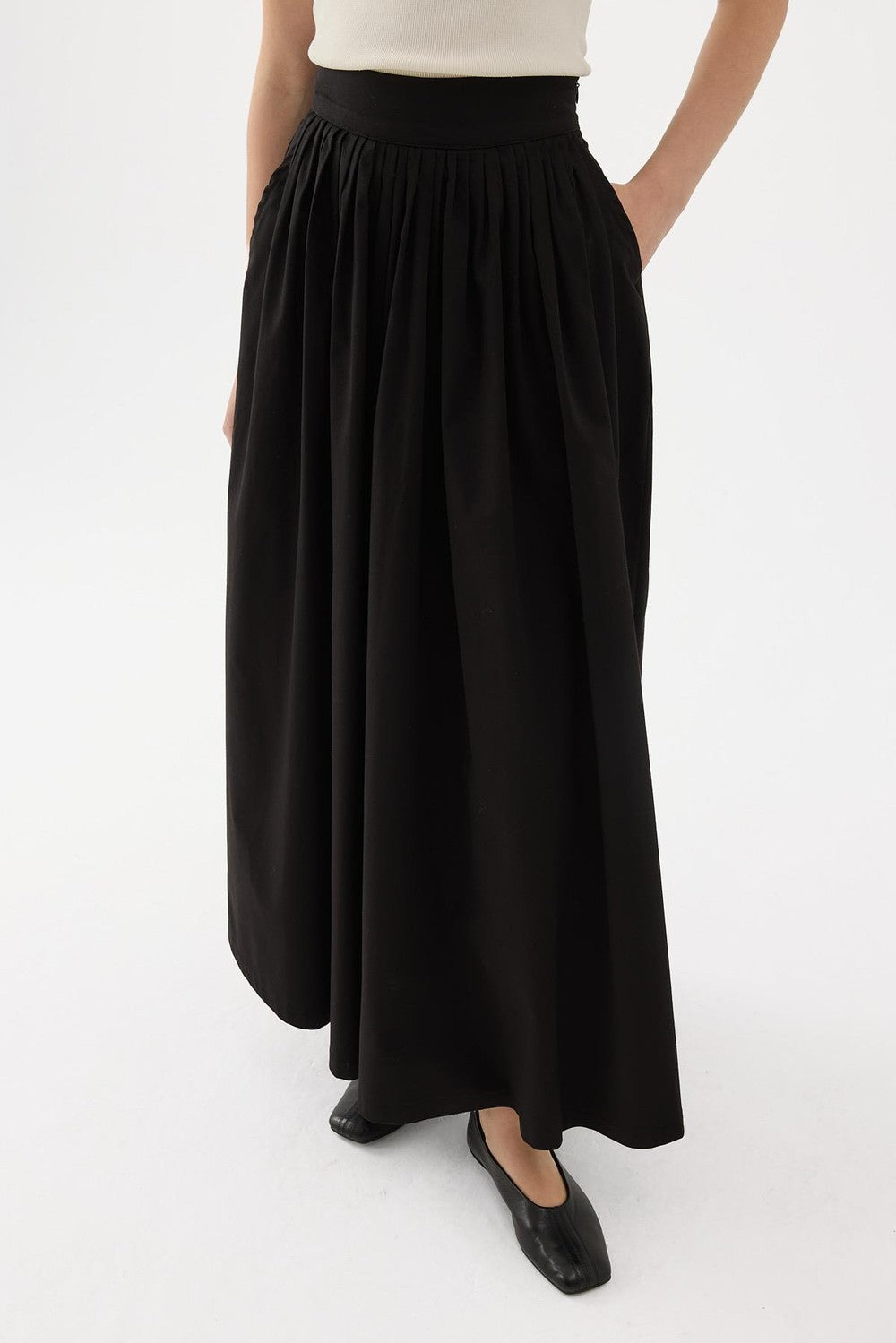 Fever Pleated Skirt Khaki