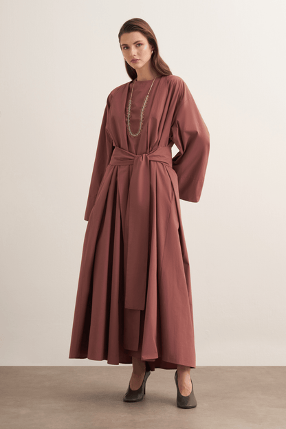 Inessa Premium Uzun Kimono Takımı Soft Yeşil