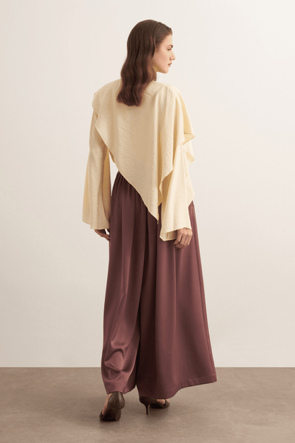 Soraya Cape Effect Blouse Butter