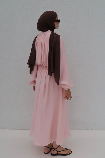 Fiore Elbise Pembe
