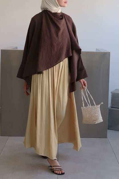 Olesya Satin Skirt Honey