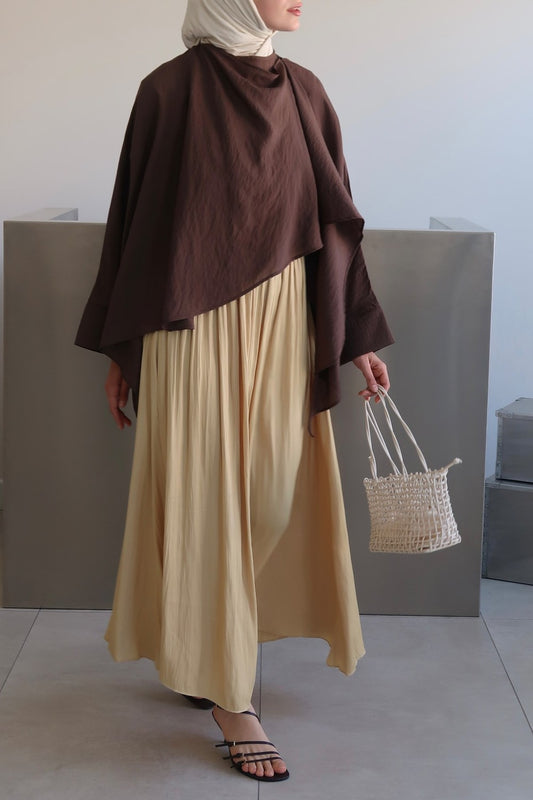 Olesya Satin Skirt Honey