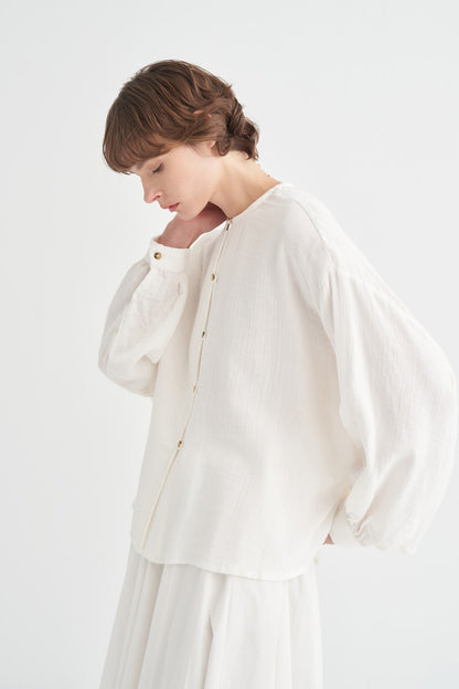 Isola Draped Muslin Shirt Dark Brown