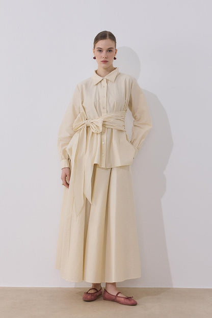 Clara Belted Set Cream
