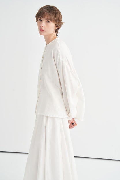 Isola Draped Muslin Shirt Dark Brown