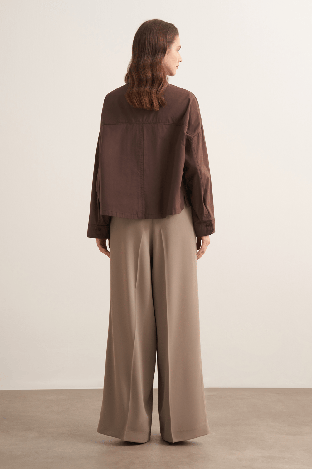 Felice Dropped Sleeve Poplin Shirt Burgundy