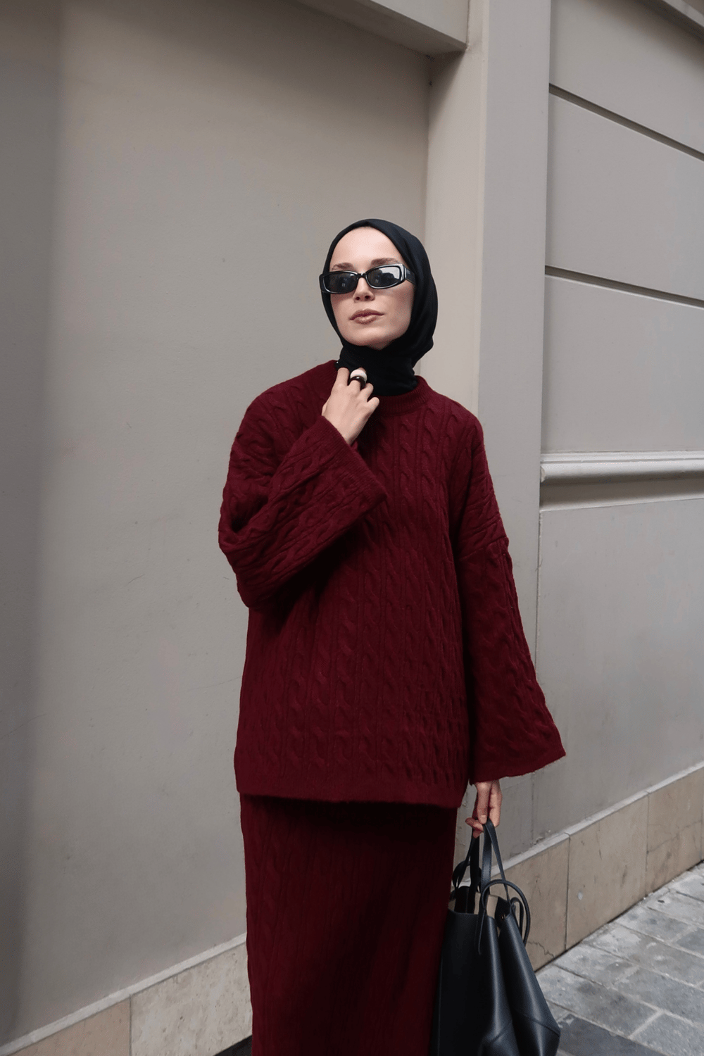 Polina Knitwear Set Dark Brown
