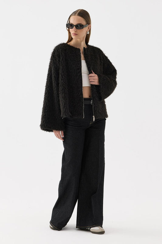 Gigi Plush Jacket Black