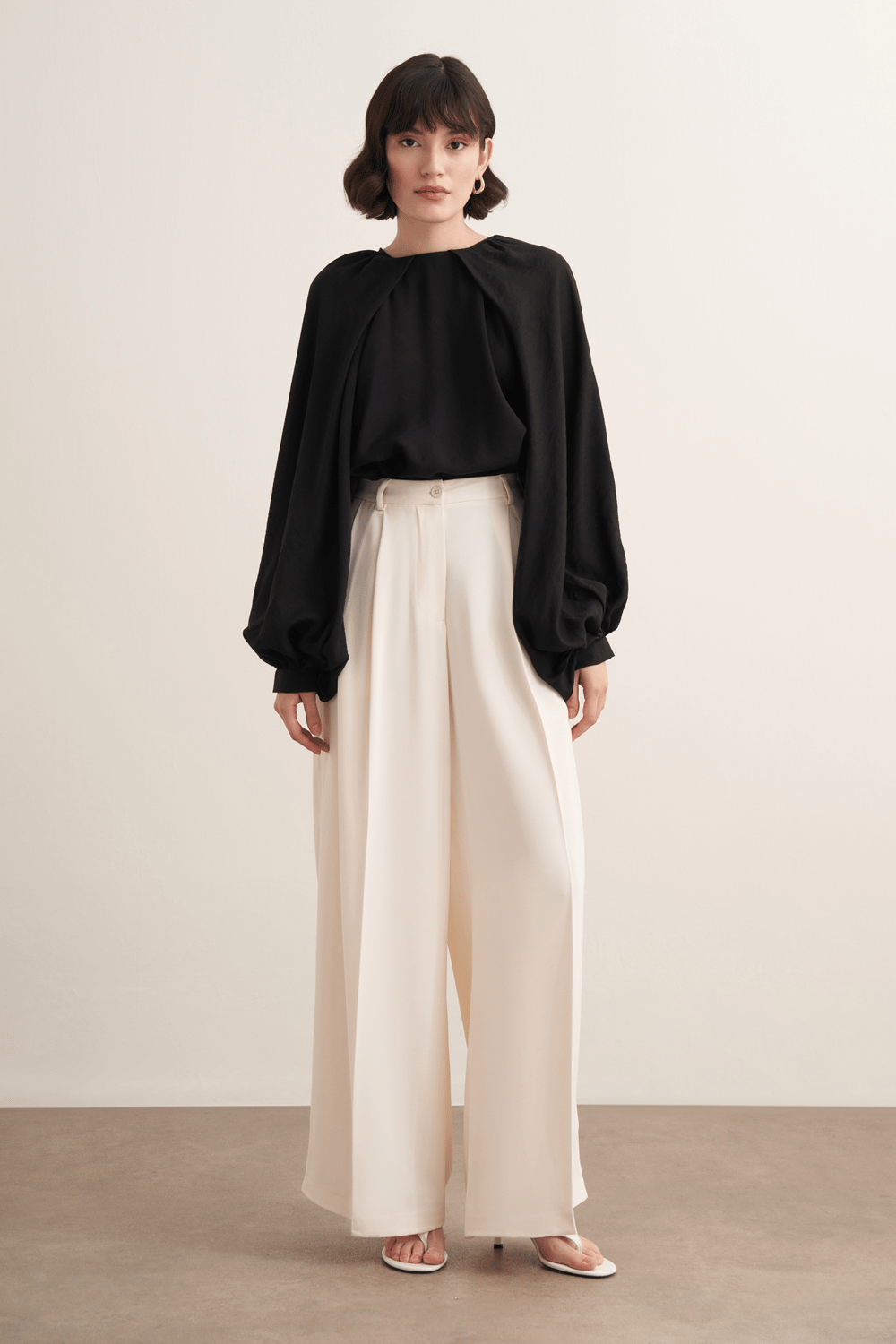 Taleen Wide Leg Palazzo Pants Dark Brown