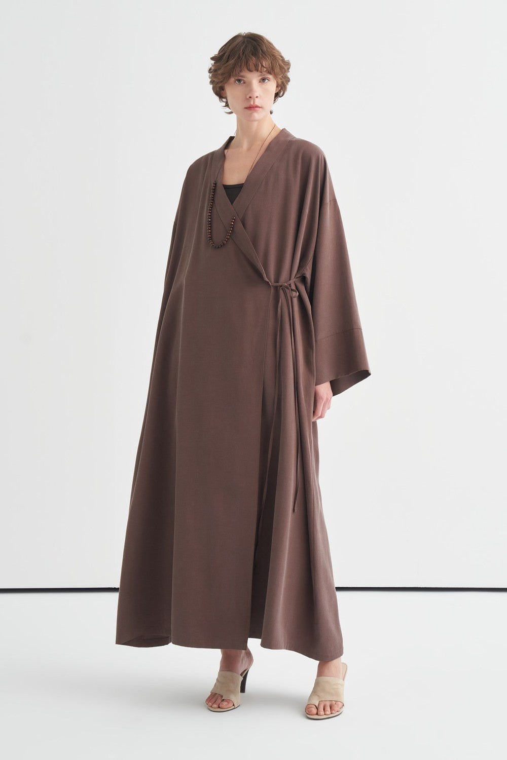 Carmen Tie-Detail Kimono, Black