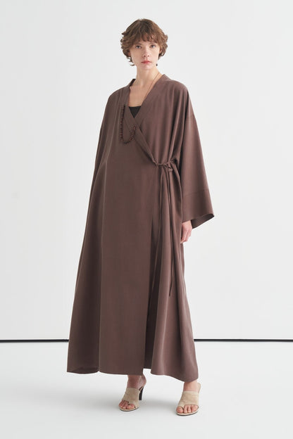 Carmen Tie-Detail Kimono, Black
