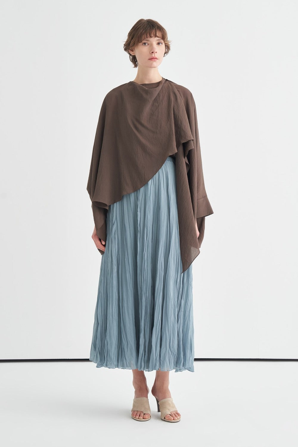 Luce Blouse with Shawl Detail, Soft Pink