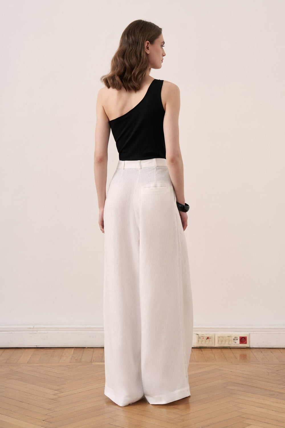 Camille Geniş Paça Keten Pantolon