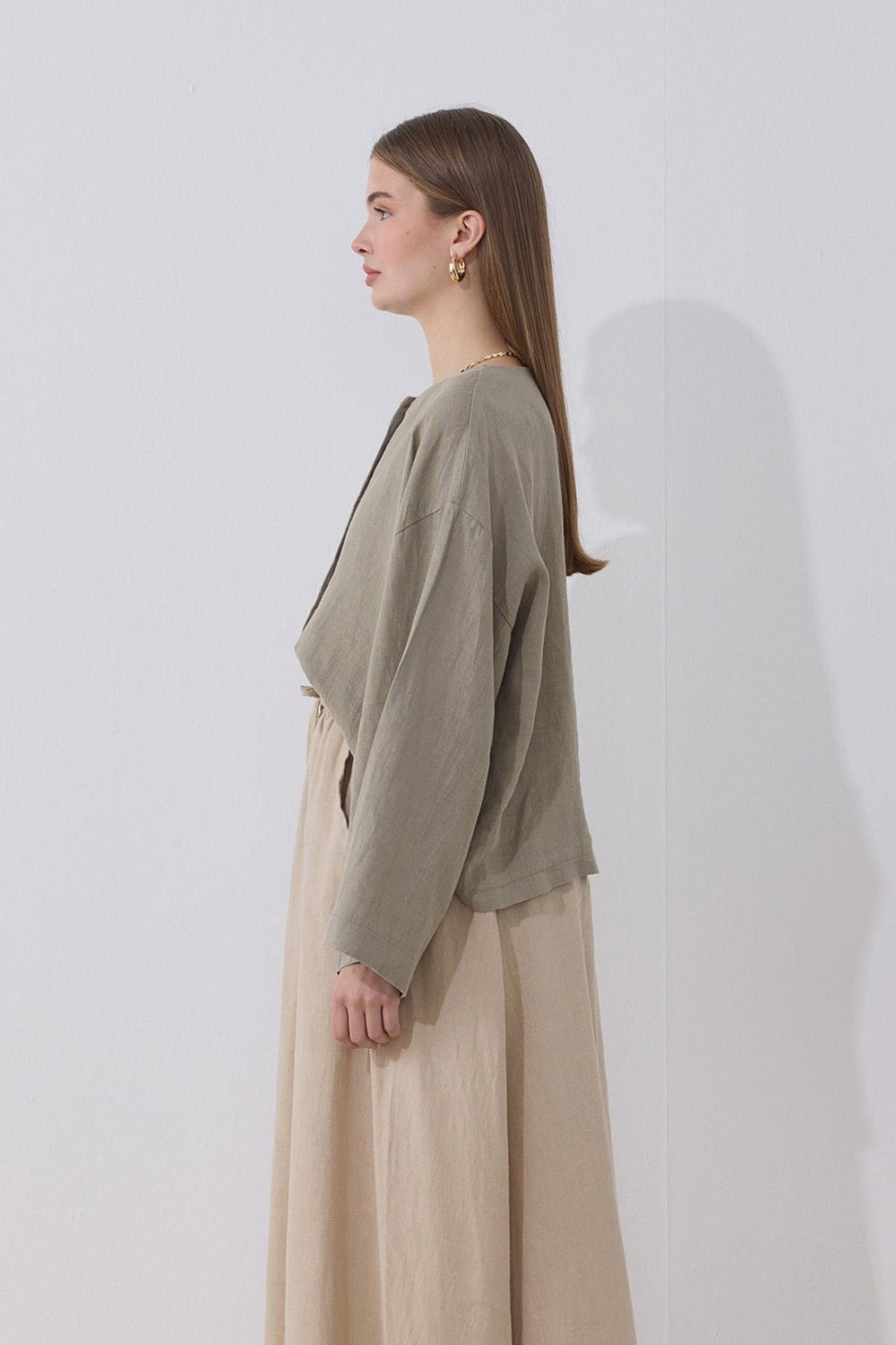 Mona Linen Jacket Beige