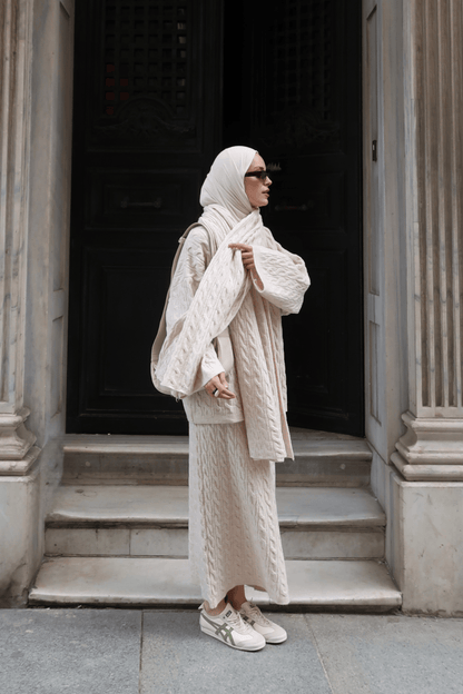 Polina Knitwear Set Dark Brown
