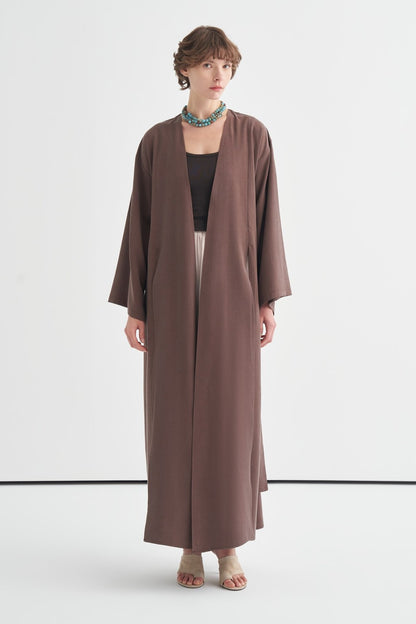 Daria Kimono with Slit Detail, Khaki
