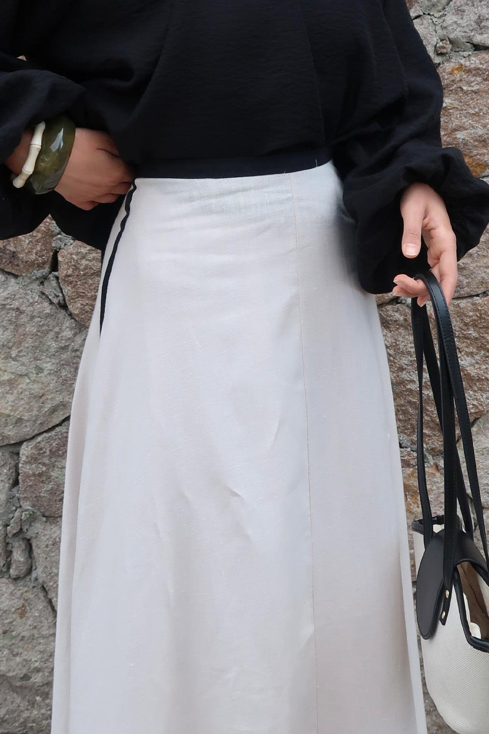 Vita Linen Skirt Cream