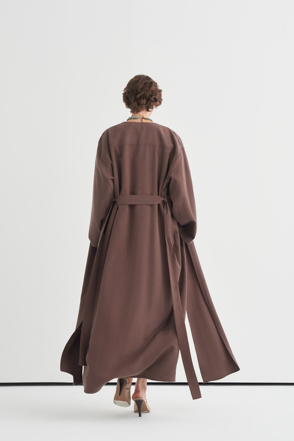 Daria Kimono with Slit Detail, Khaki