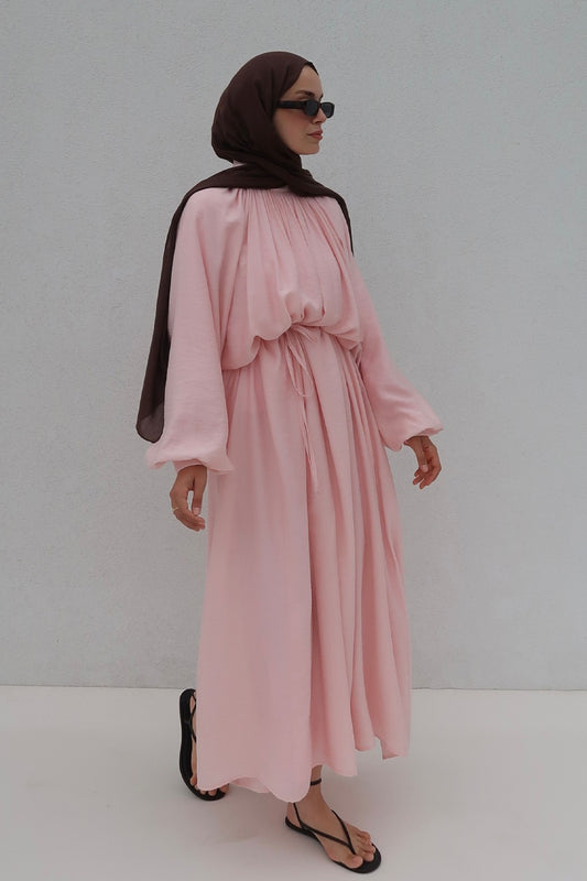 Fiore Elbise Pembe