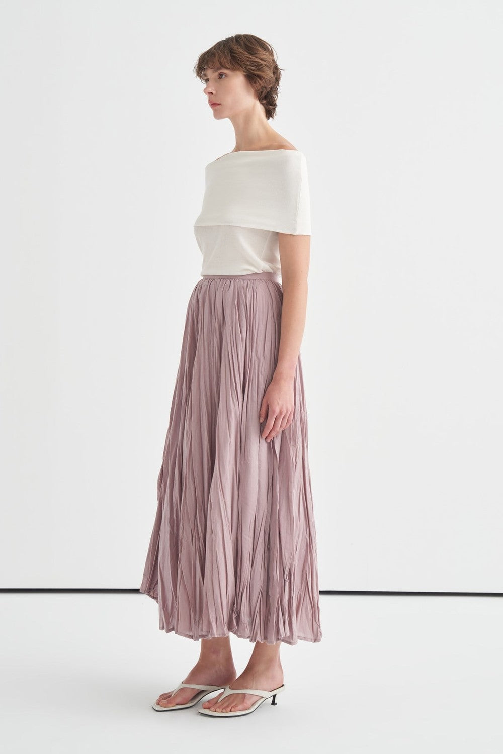 Voile Crush Skirt Lilac
