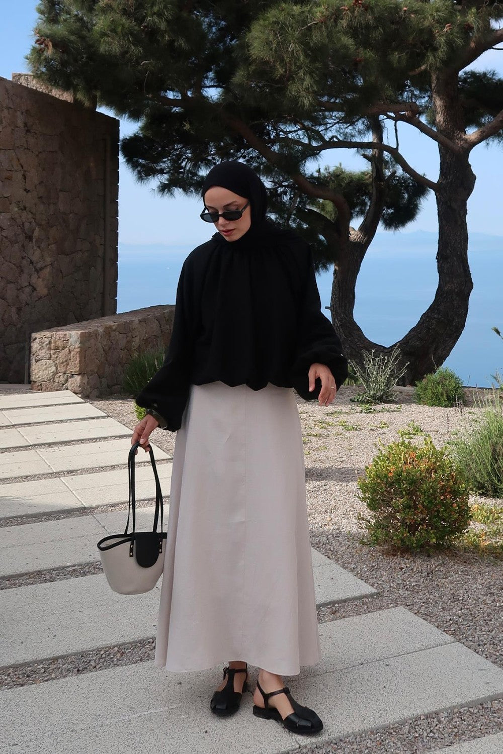 Vita Linen Skirt Cream