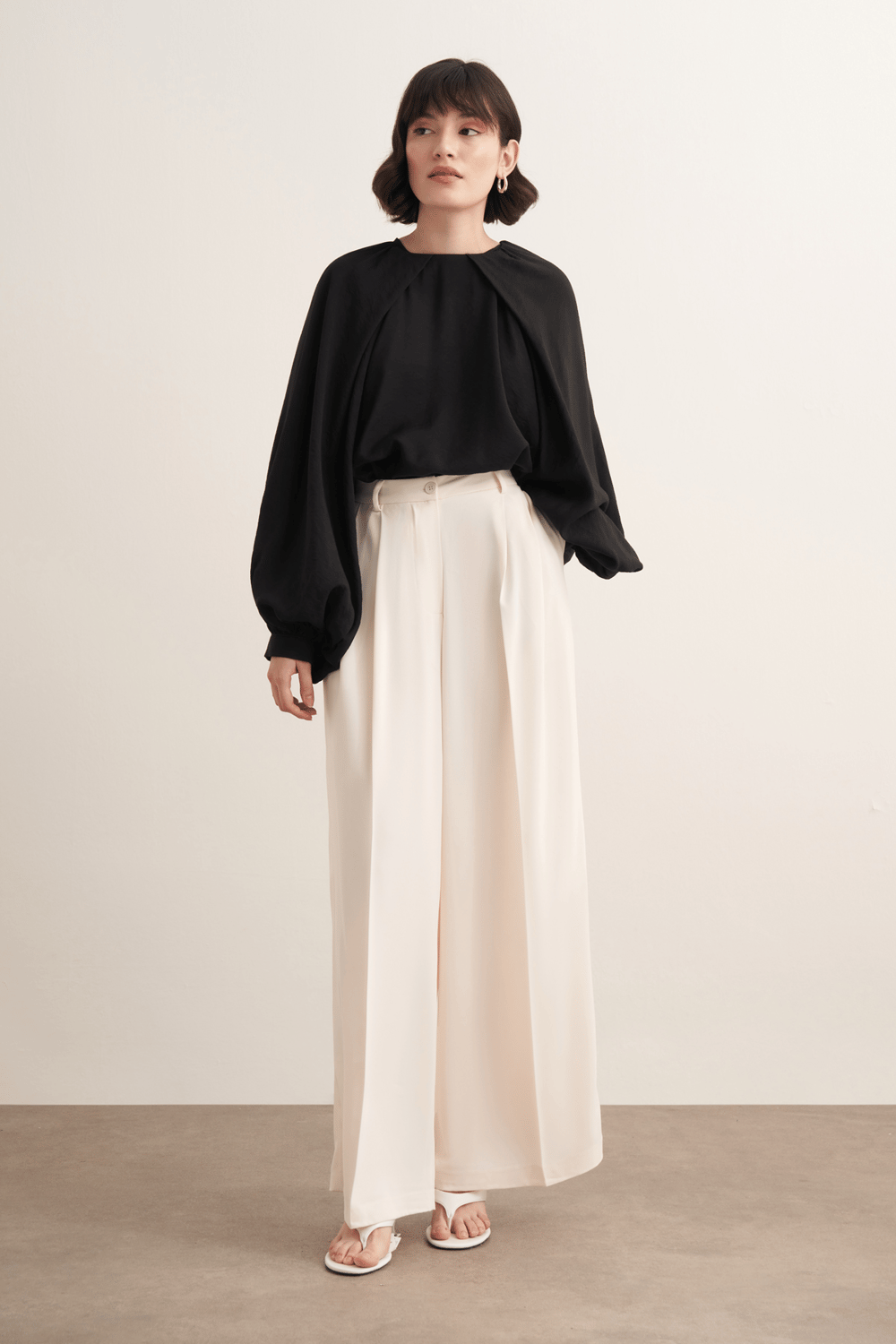 Taleen Wide Leg Palazzo Pants Dark Brown