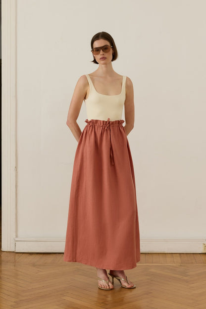 Nahla Maxi Skirt White