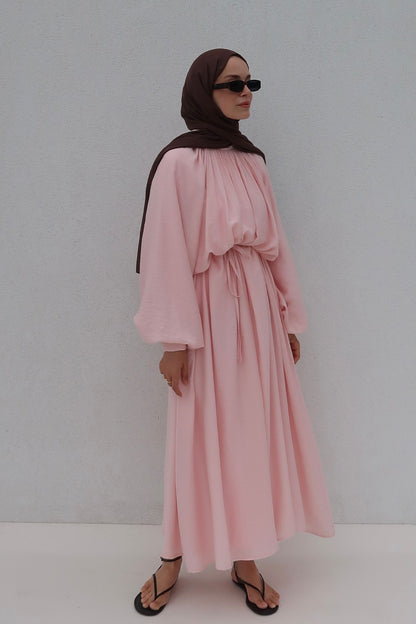 Fiore Elbise Pembe