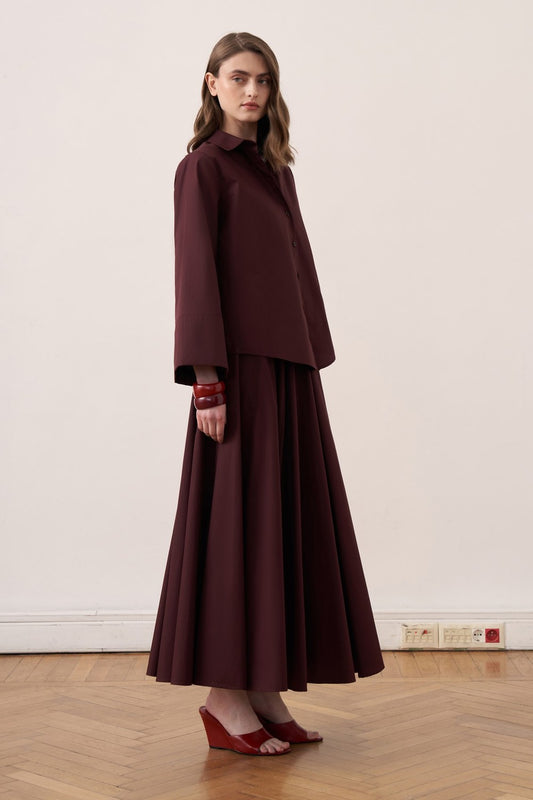 Cool Skirt Set in Burgundy