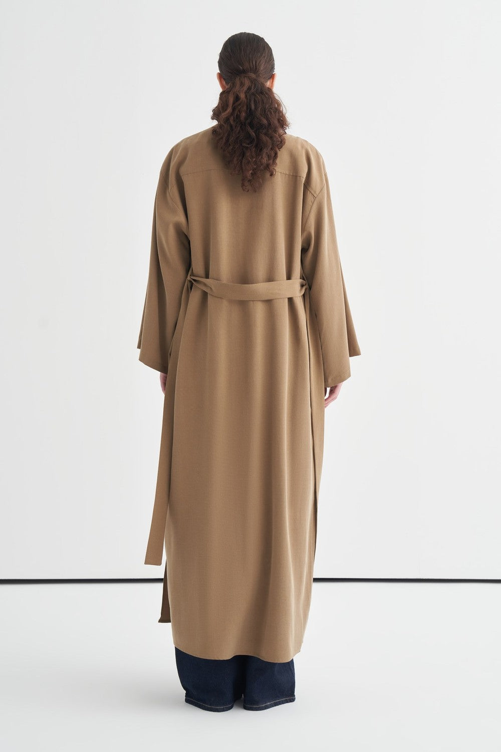 Daria Kimono with Slit Detail, Khaki