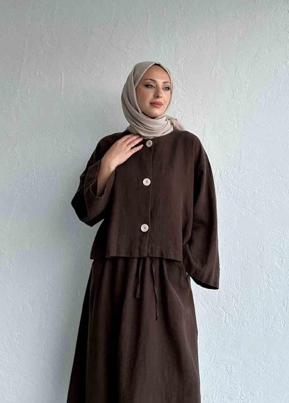 Mona Linen Jacket Beige