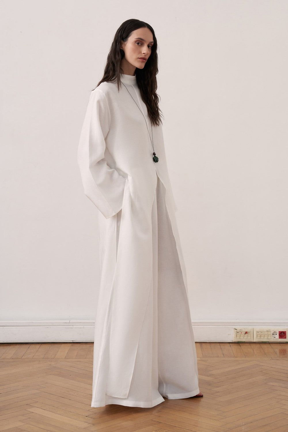 Rasha Slit Tunic Set Mint Green