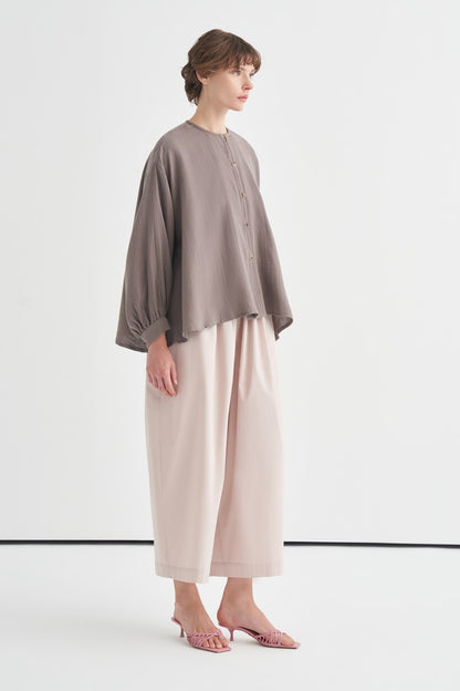 Isola Draped Muslin Shirt Dark Brown