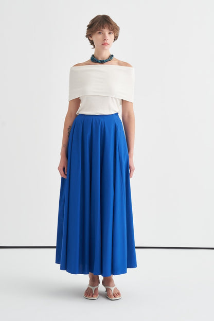 Lucia Skirt with Stitching Detail, Royal Blue