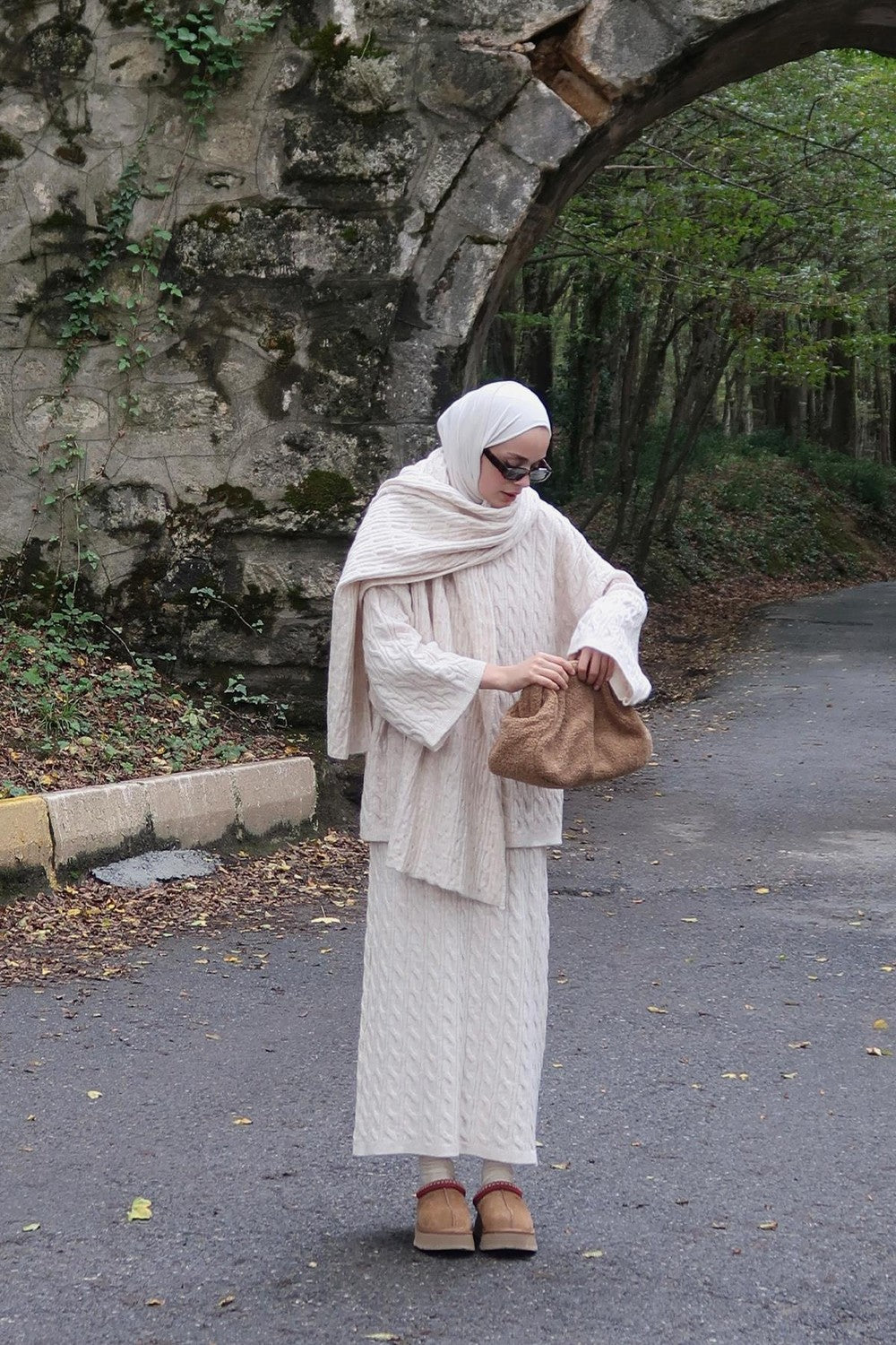 Polina Knitwear Set Dark Brown