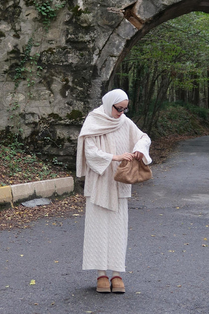 Polina Knitwear Set Dark Brown