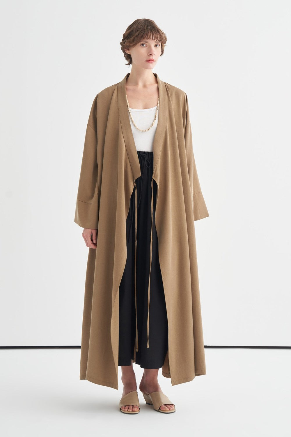 Carmen Tie-Detail Kimono, Black