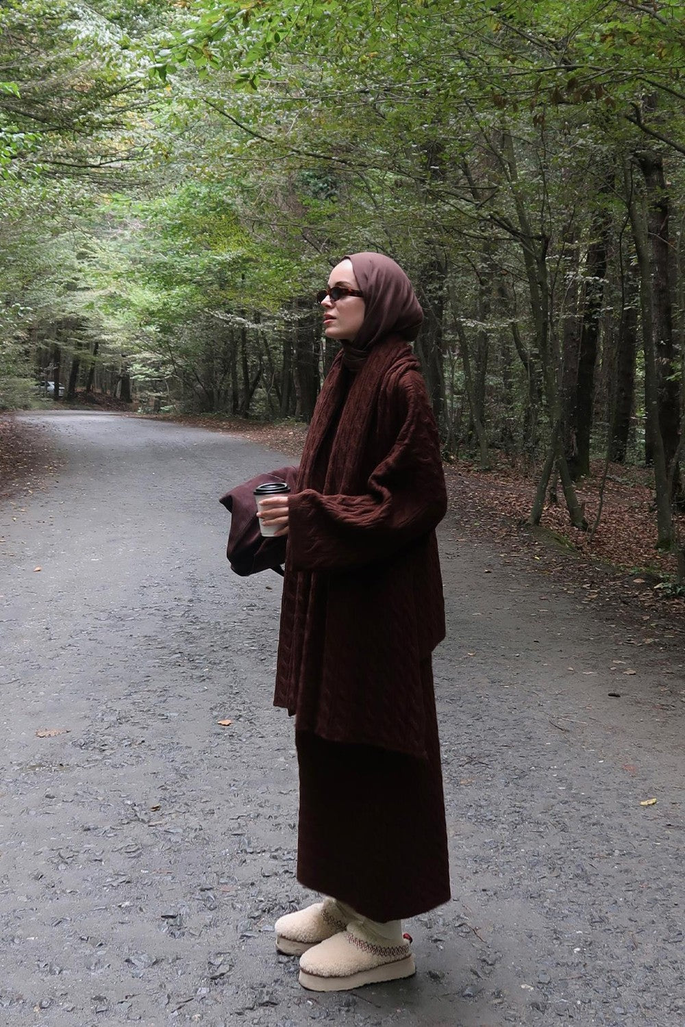 Polina Knitwear Set Dark Brown