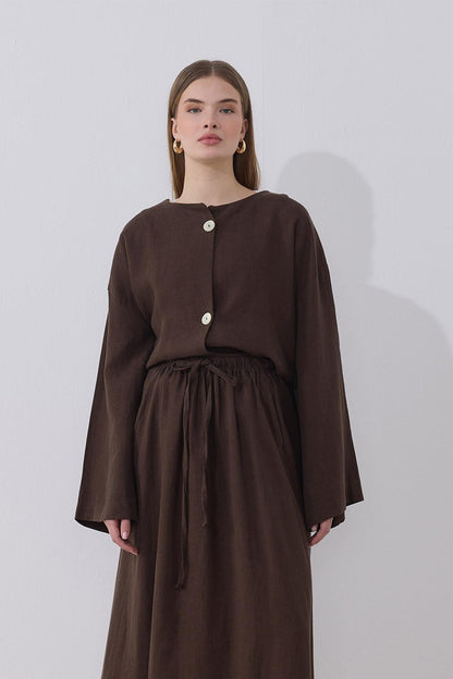 Mona Linen Jacket Beige