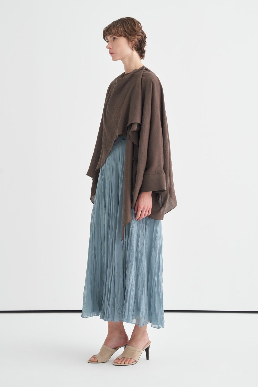 Luce Blouse with Shawl Detail, Soft Pink
