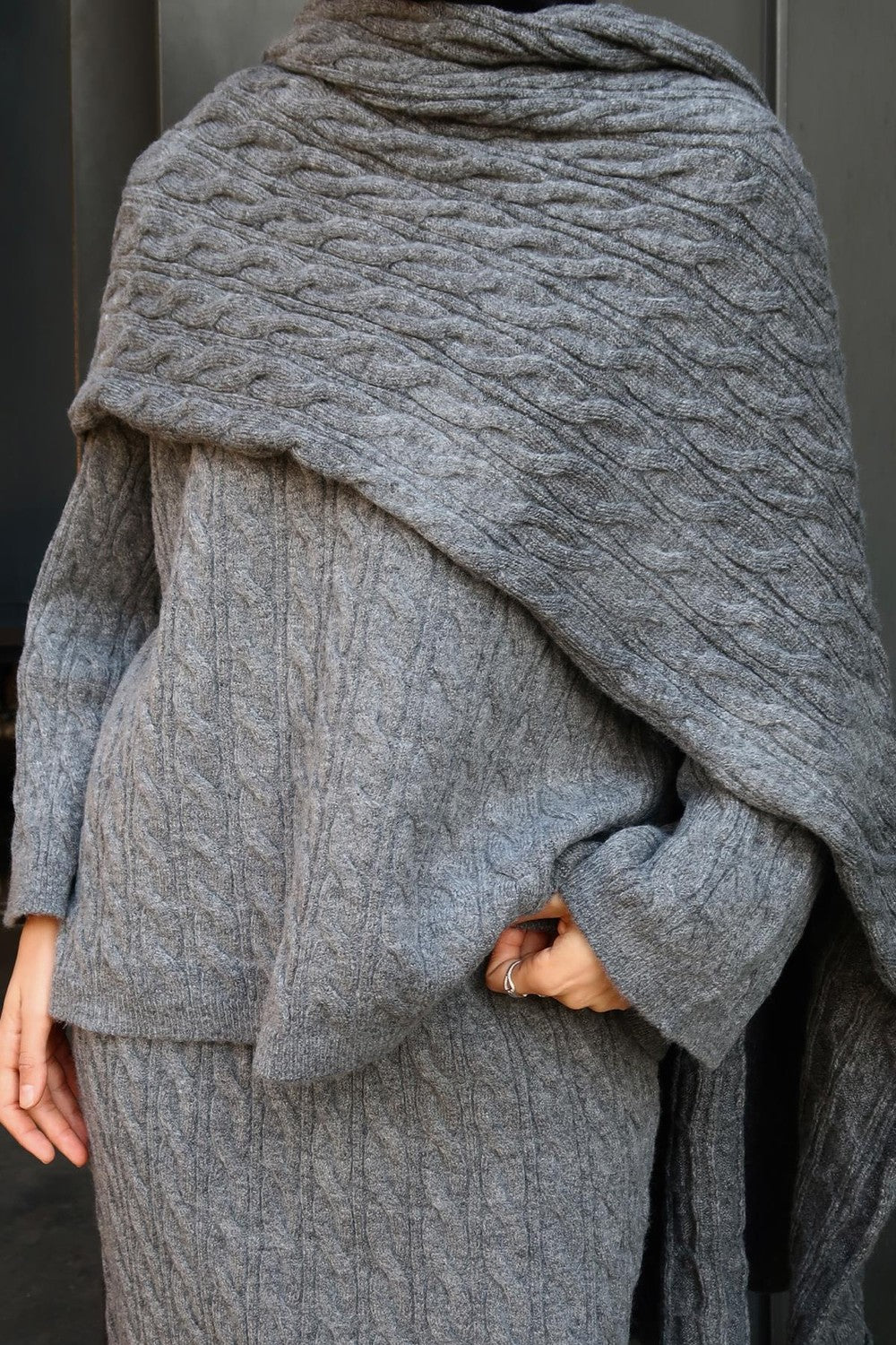 Polina Knitwear Set Dark Brown