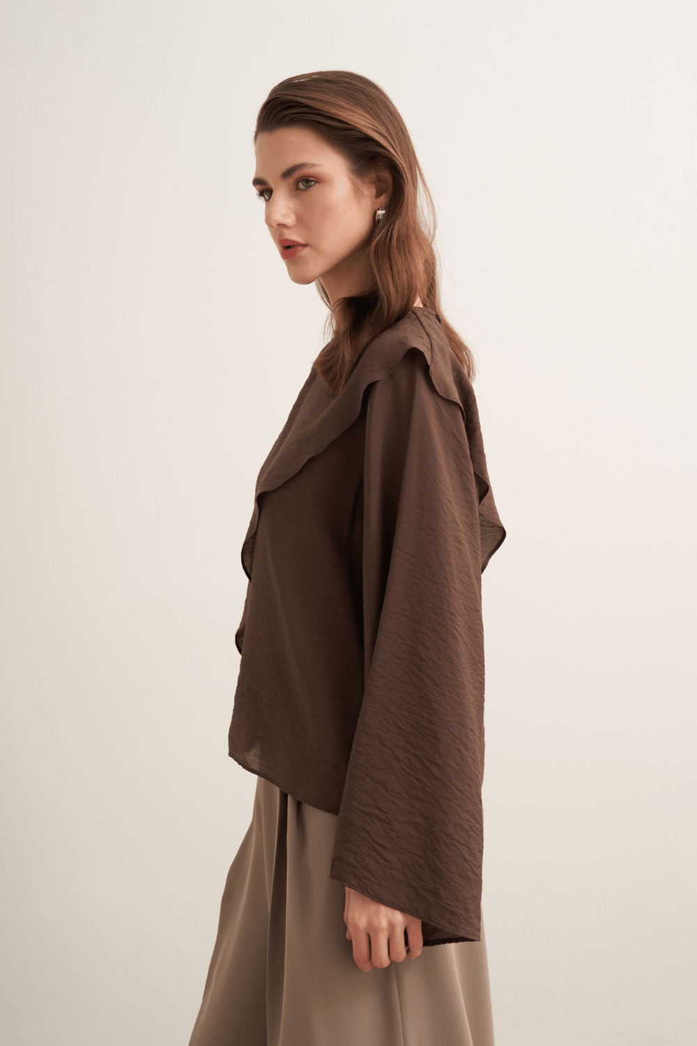 Soraya Cape Effect Blouse Butter