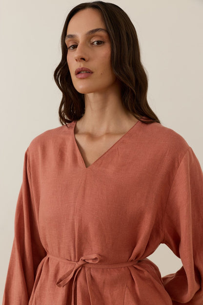Layal Terracotta Blouse