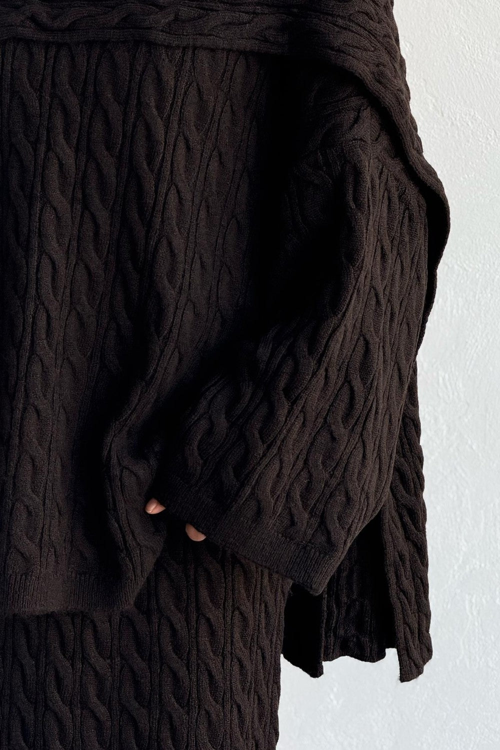 Polina Knitwear Set Dark Brown