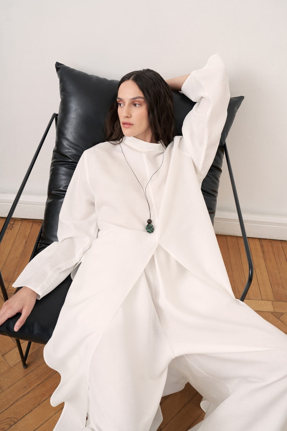 Rasha Slit Tunic Set Mint Green