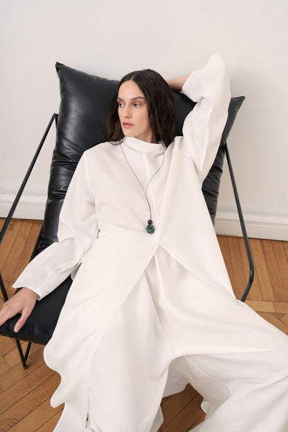 Rasha Slit Tunic Set Mint Green
