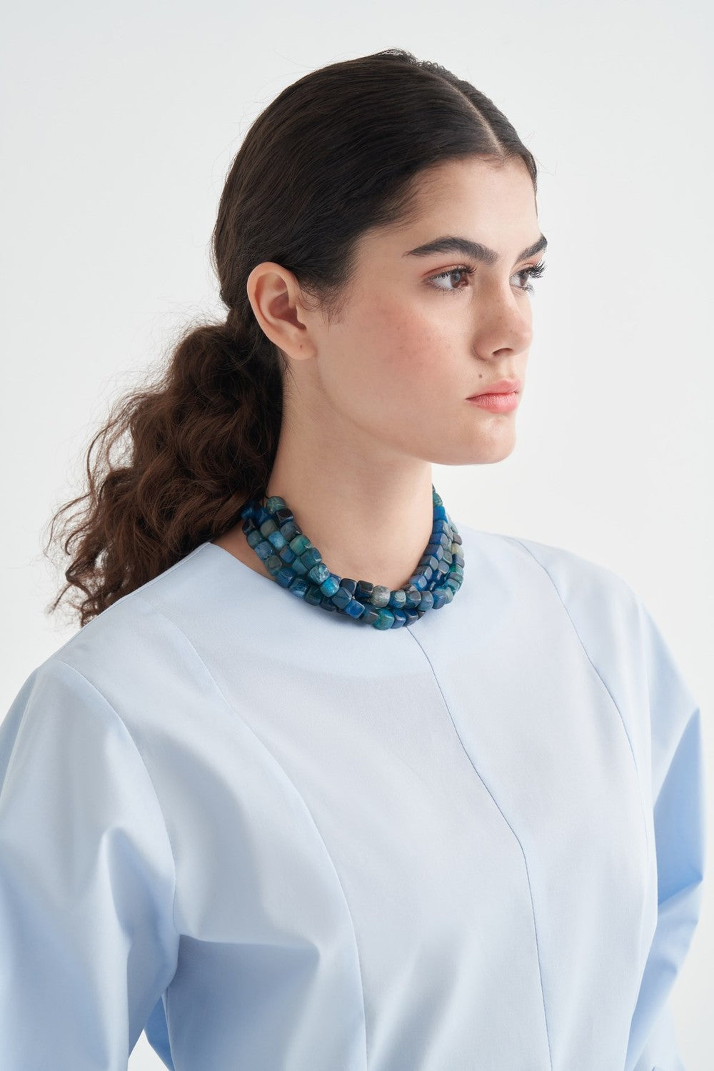 Marsella Ruffled Poplin Blouse Dark Brown